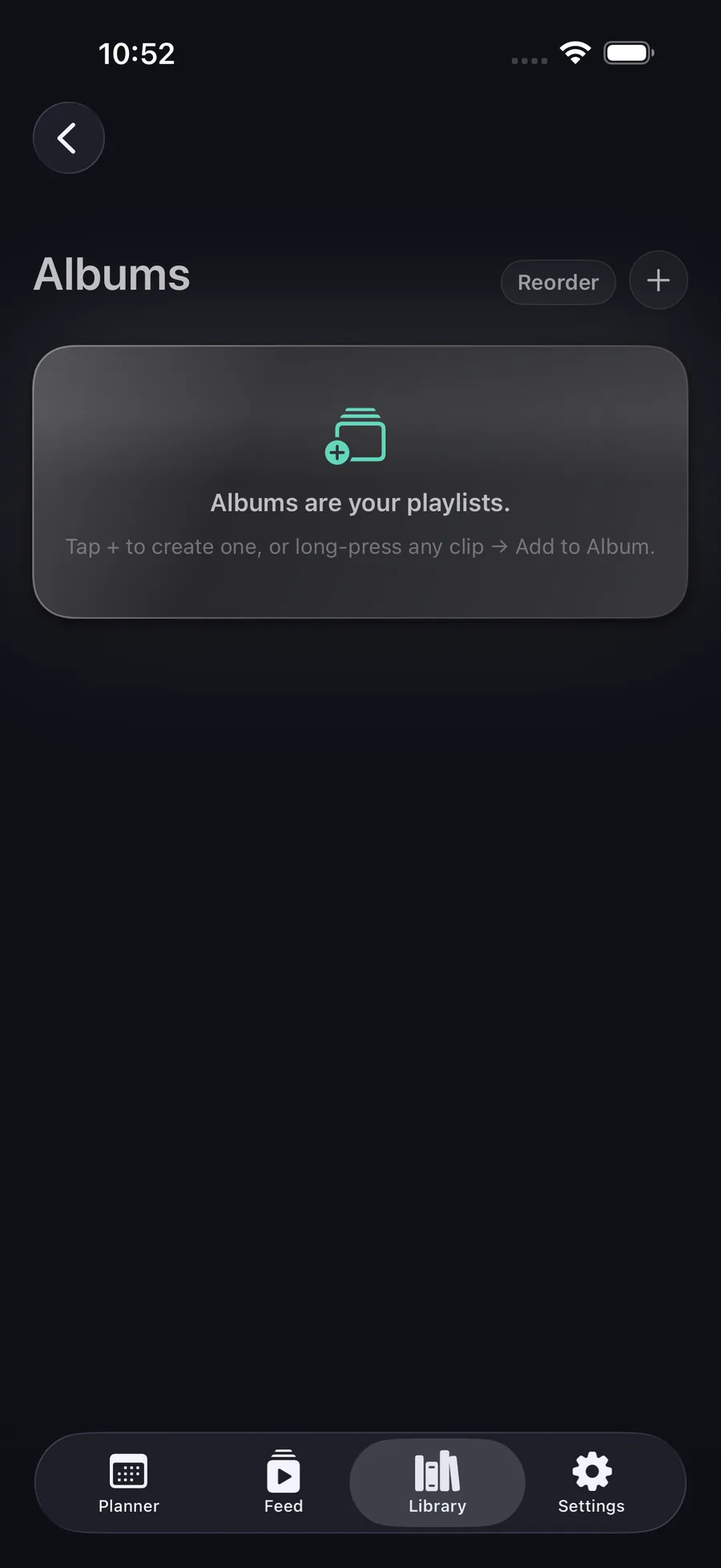 Albums, muscle groups, equipment — organized